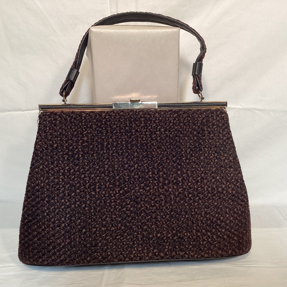 Aetna Vintage Black and Brown Handbag Made In USA 1960’s